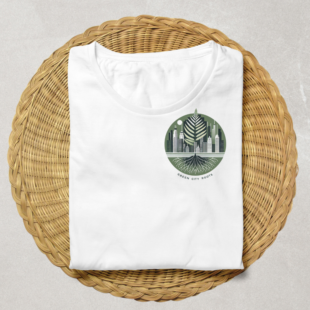 Green City Roots T-Shirt — Eco Urban Graphic Shirt - Image 2