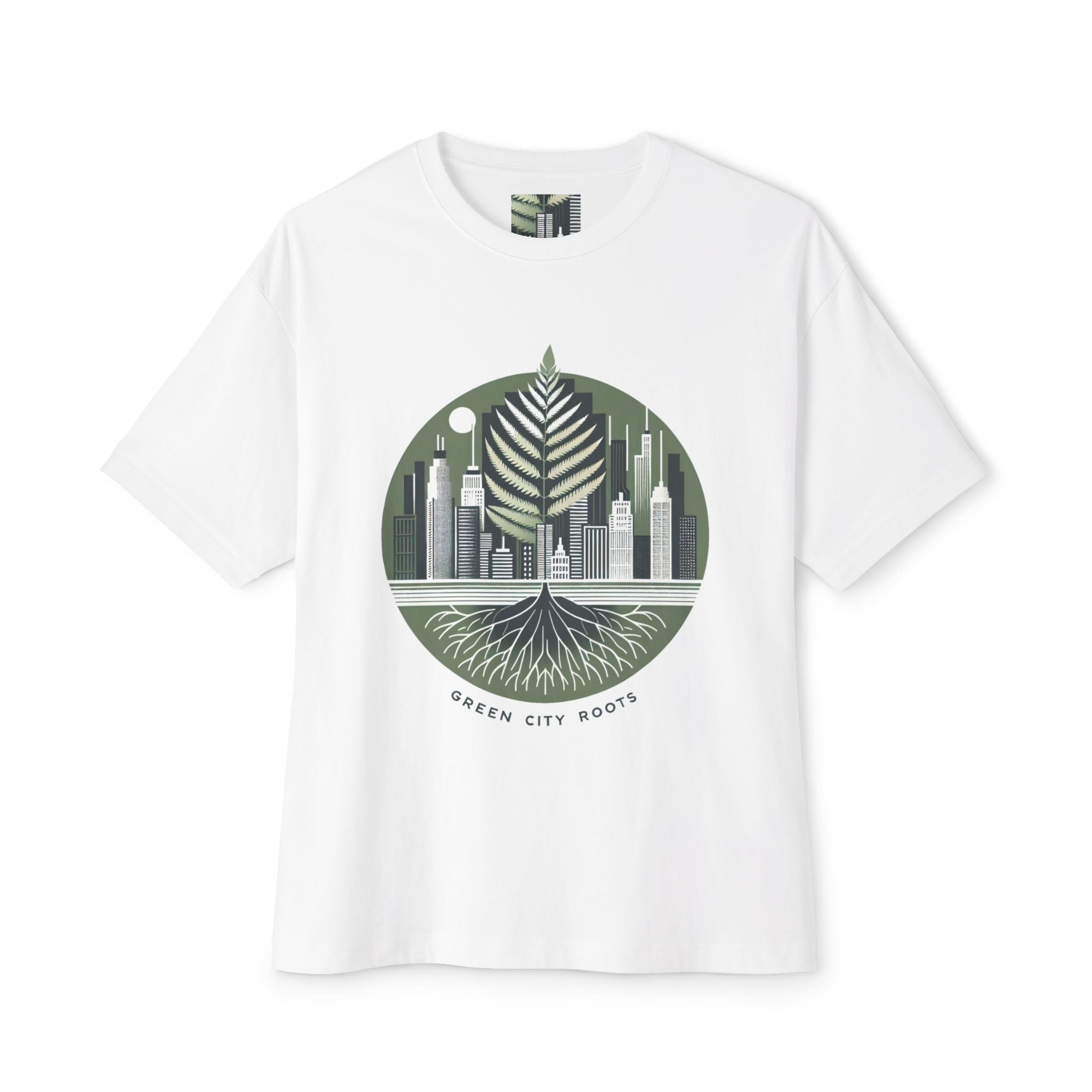 Green City Roots T-Shirt — Eco Urban Graphic Shirt - Image 3