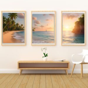 Beach Continuous 3 Piece Wall Art