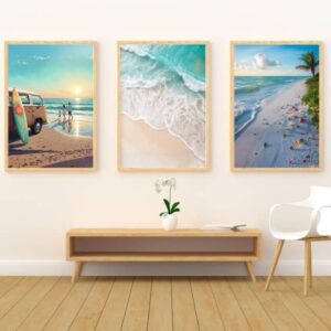 Coastal Ocean Wall Art Set of 3 | Surf & Waves Photography Prints