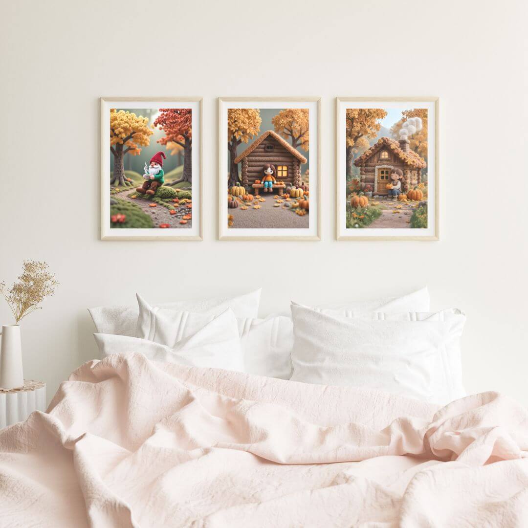 Crochet Wall Art Set of 6 Printable | Boho Yarn Pattern Decor - Image 4