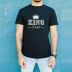 Custom King T-Shirt for Men | Personalized Crown Tee