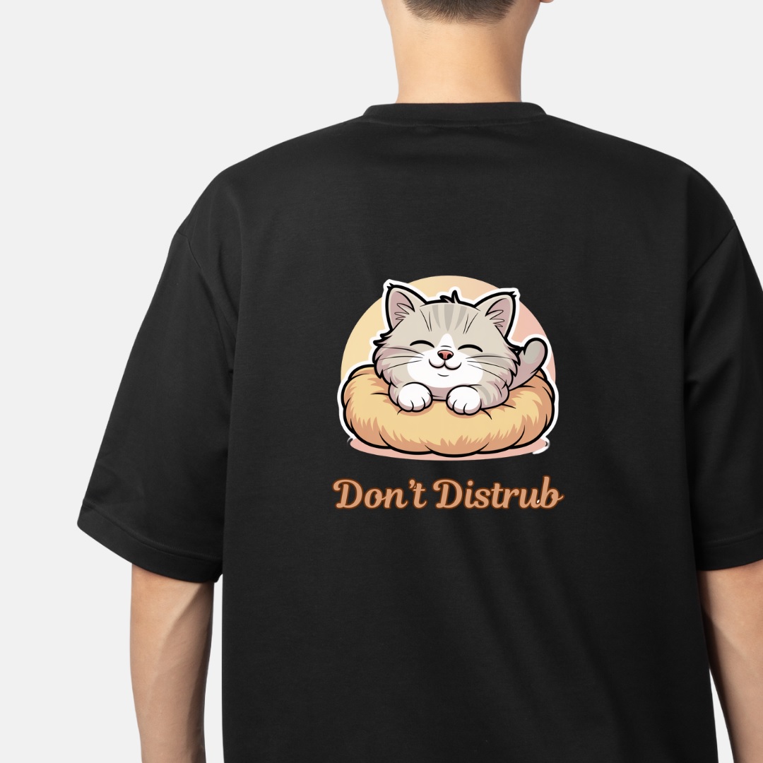 Sleeping Cat “Don’t Disturb” T-Shirt Design | Digital Download - Image 2
