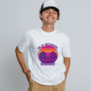 Old School Gamer T-Shirt Design