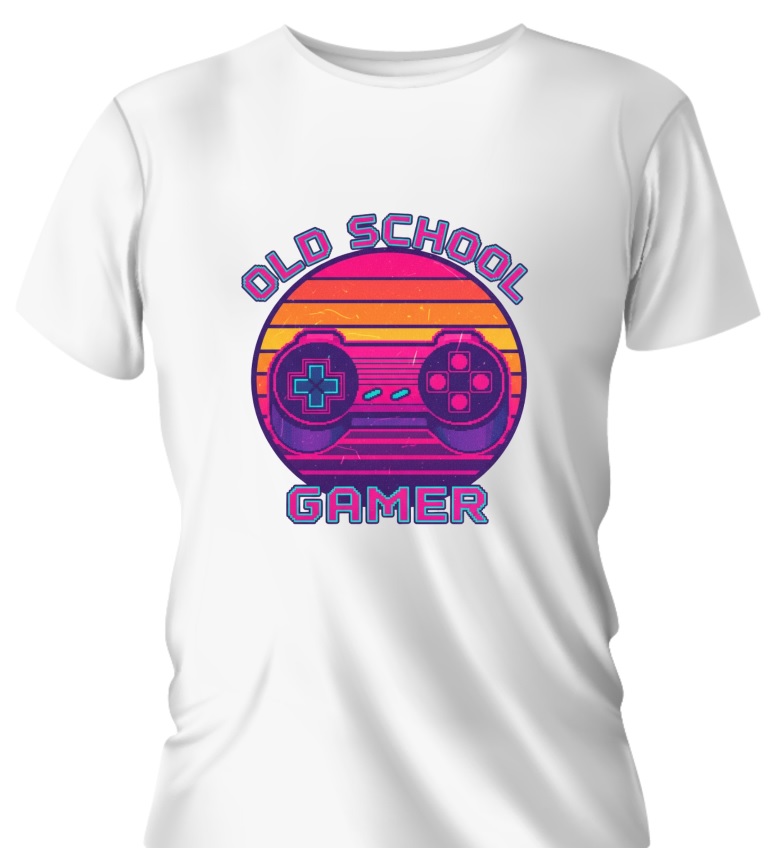 Old School Gamer T-Shirt Design | Retro Gaming Digital - Image 4